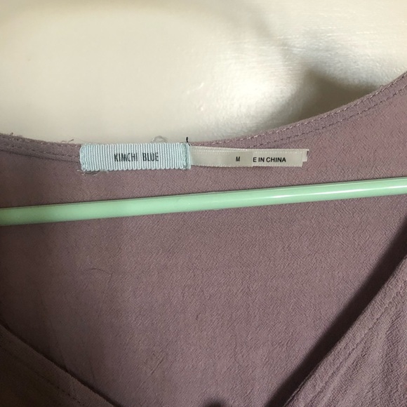 Urban Outfitters light purple crop top tie front - Picture 2 of 3